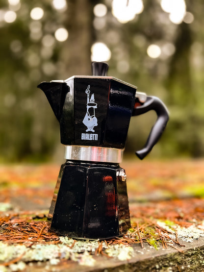 Bialetti Moka Express, melna moka kanna (6 tasēm)