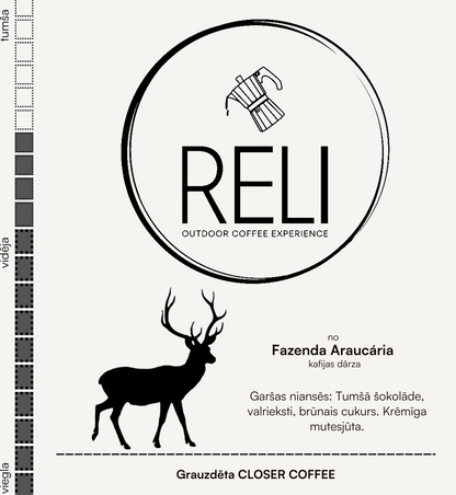 RELI coffee "Red Stag", 250gr | Medium dark roast