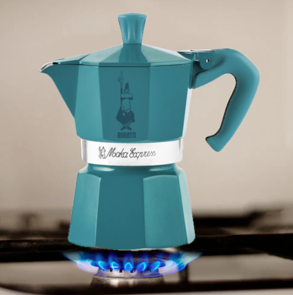 Moka Express Turquoise (for 3 cups)