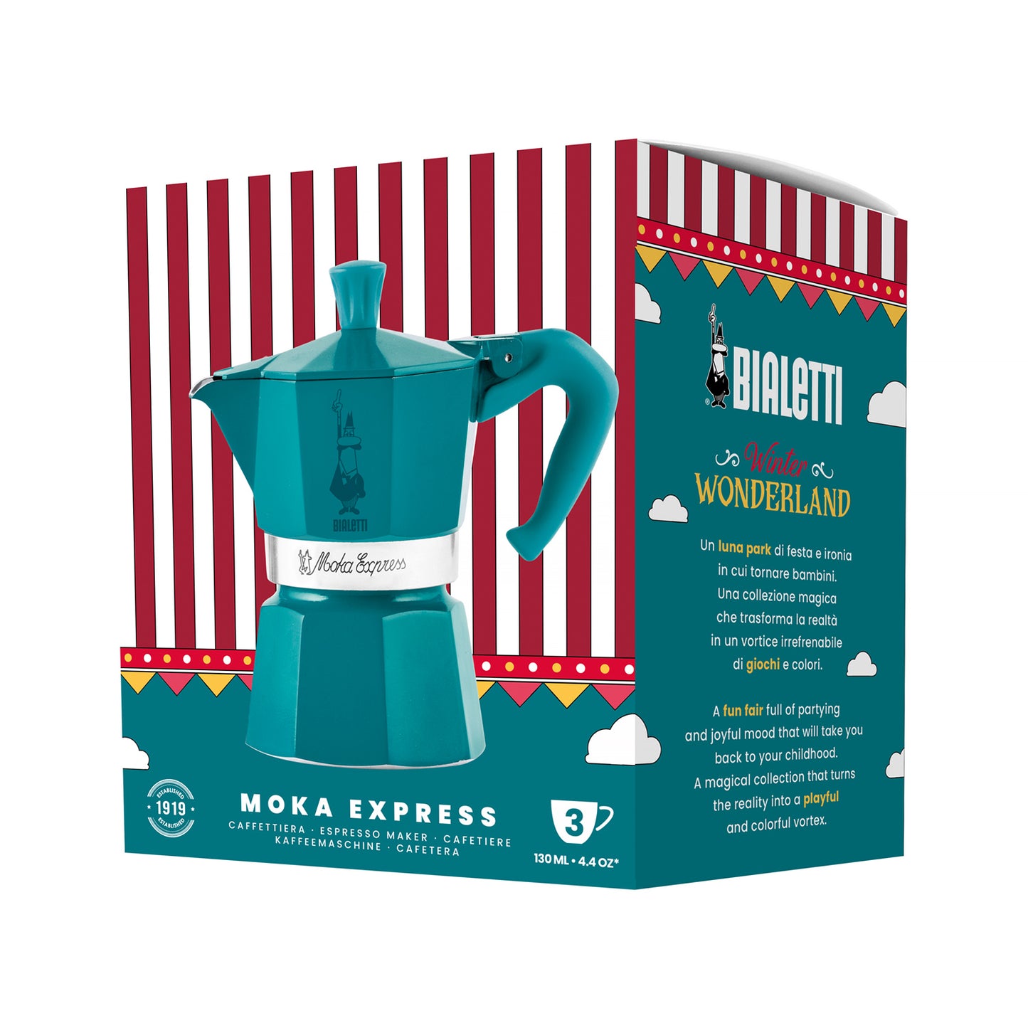 Moka Express Turquoise (for 3 cups)