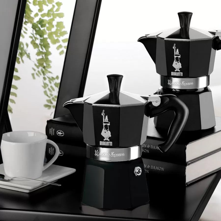 Bialetti Moka Express, melna moka kanna (3 tasēm)