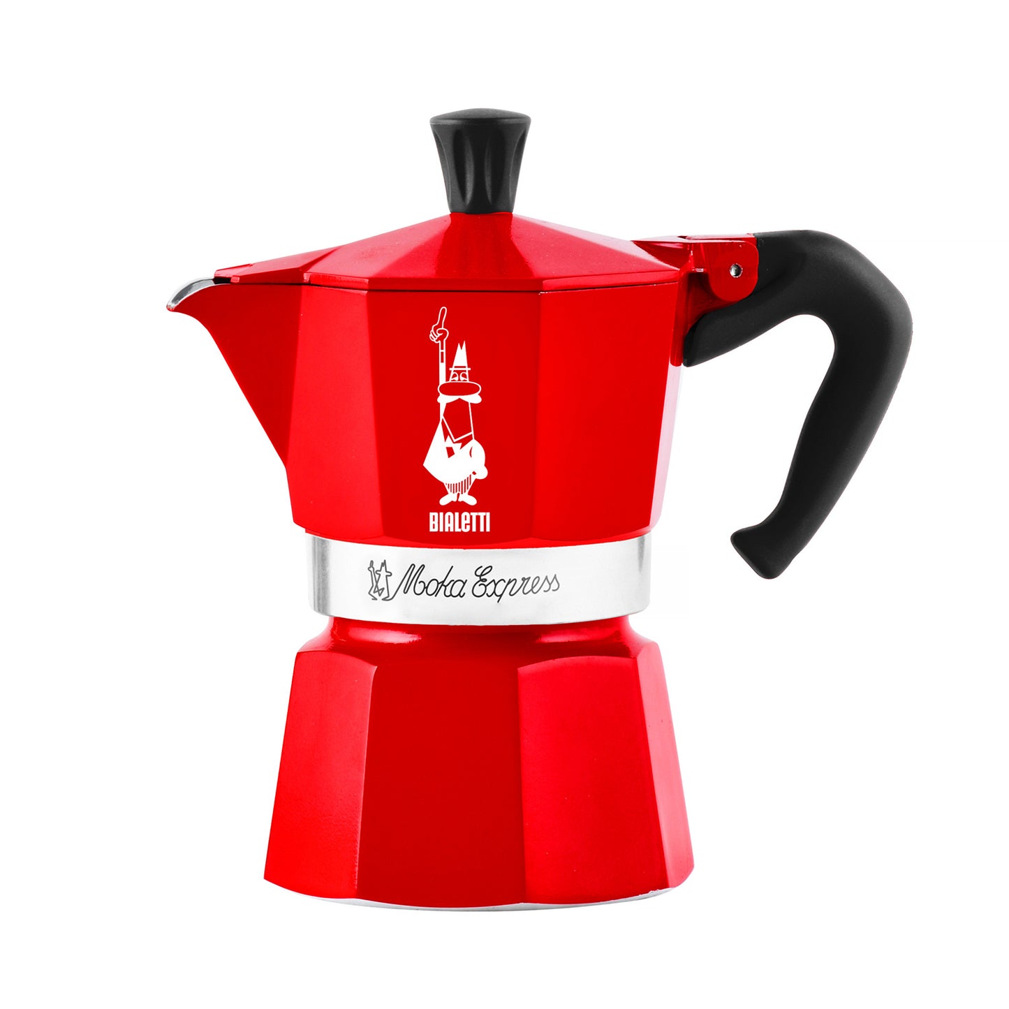 Bialetti Moka Express, sarkana moka kanna (3 tasēm)